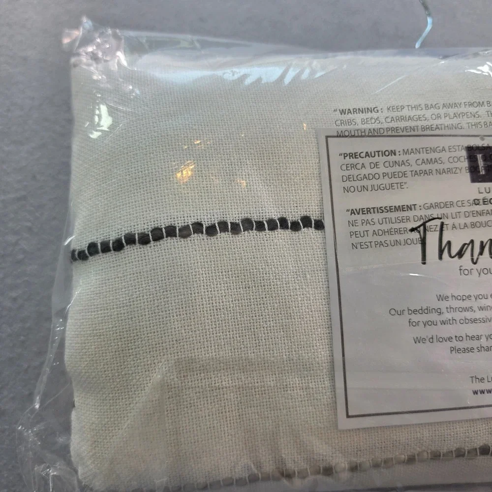 Lush Decor Ombre Stripe Grey White Curtain Panel Pair 40x84 Set of 2 New